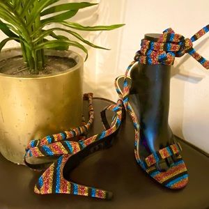ASOS Multi Color Strappy Heels